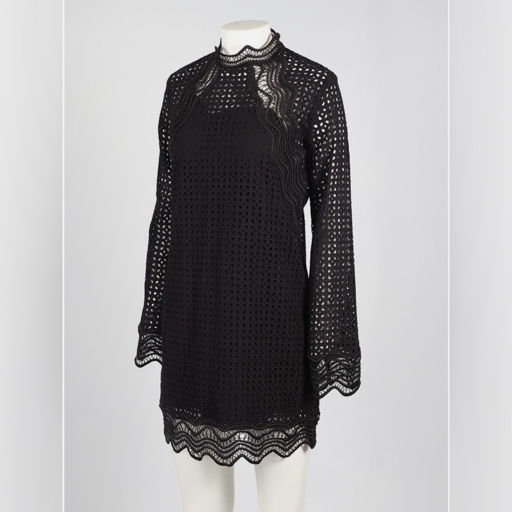 IRO Mini Crochet Dress Black - size XS